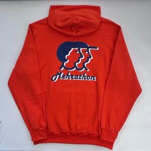 Russell Athletic x Mehrathon Goodies Pullover Orange Logo Hoodie Men’s Large